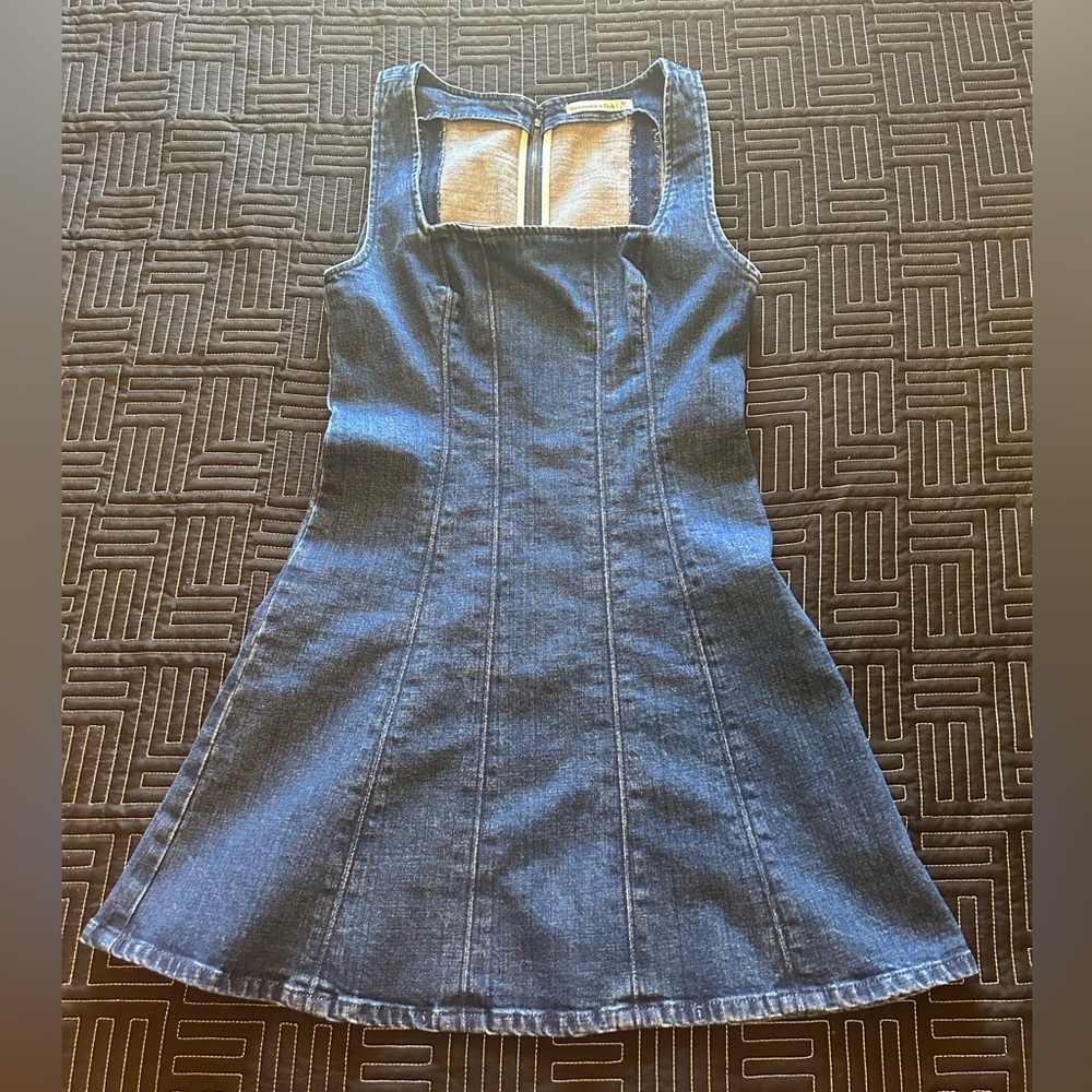 Abercrombie Mila Squareneck Jean Mini Dress
